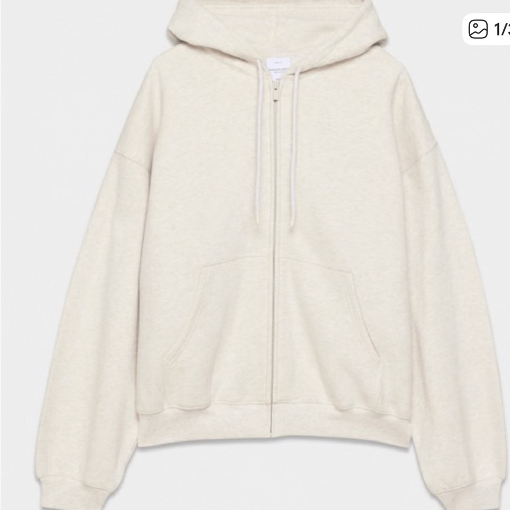 Aritzia heather oatmeal Zip up and sweats Medium